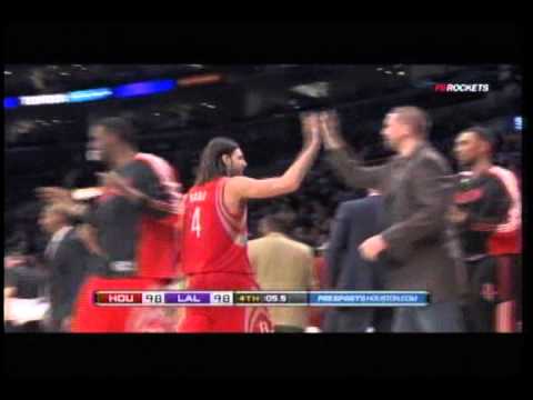Luis Scola ties game with 5 seconds left vs. Lakers