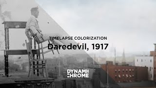 Timelapse restoration & colorization, Jammie Rogers, Daredevil 1917