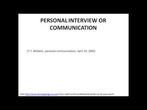 how to in text cite an interview