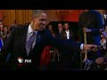 President Obama SINGS Sweet Home Chicago Read More: adf.ly Barack Obama sings with BB King at The White House - video The US President treated the crowd to a few lines from 'Sweet Home Chicago' More BB King news, reviews, videos and tour dates Buy BB King music from Amazon BB King news RSS Feed Barack Obama sings with BB King at The White House - video Photo: PA US President Barack Obama sang with blues legend BB King at an event at The White House yesterday night (February 21). The impromptu performance followed Obama's recent rendition of Al Green's soul classic 'Let's Stay Together' at a fundraiser in New York last month. Obama took the microphone to thank BB King and Mick Jagger for performing, reports TMZ, and was then convinced by guitarist and singer Buddy Guy to sing some choice lines from 'Sweet Home Chicago' Last month Obama sang the opening line of Al Green's 'Let's Stay Together' at New York's legendary Apollo Theater in Harlem. Obama commented on the fact that 'The Reverend Al Green' had also been on the same stage earlier in the event, before bursting into song, to the delight of the cheering crowd. 