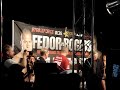 Fedor Emelianenko Bret Rogers Weigh In. The Last Emperor on the scale