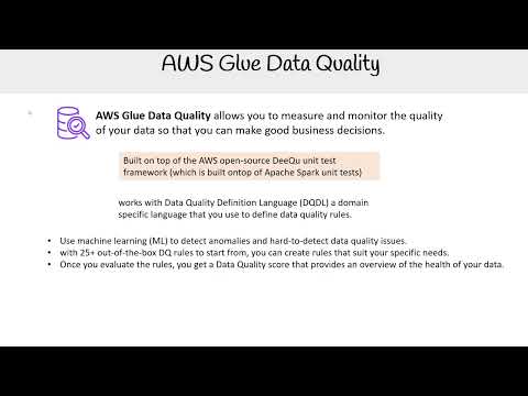 Ensuring Data Quality with AWS Glue - AWS AI Practitioner AIF-C01