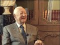 pierre messmer, fran�ais libre, compagnon de la lib�ration, ancien 1er ministre, ancien chancelier de l'acad�mie fran�aise, parle de son engagement dans la r...