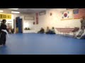 Amanda breaking a board, Tae Kwon Do