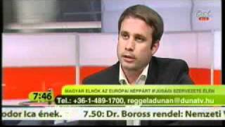 Dömötör Csaba a Duna Tv Reggel című műsorában