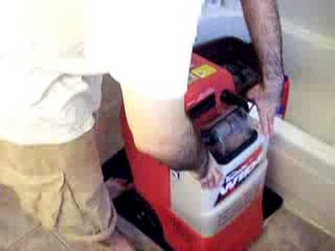 how to drain lower tank rug doctor