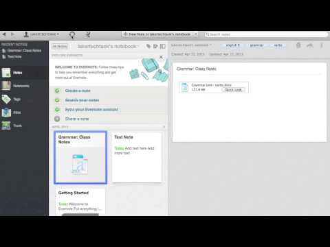 how to sync evernote