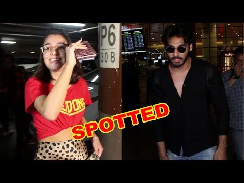 Aahan Shetty With Girlfriend Tania Shroff Spotted At Airport