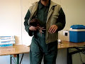 Semen collection in one male Satyr tragopan Semen collection in one male Satyr tragopan