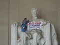 Fathers-4-Justice Plays The Lincoln Memorial Fathers-4-Justice Plays The Lincoln Memorial
