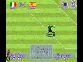 1 esp vs 0 ita - 1/2 tiempo de 3 minutos. con perros de arbitros.