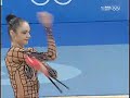Anna Bessonova UKR 2004 hoop ball clubs ribbon rhythmic gymnastics rg