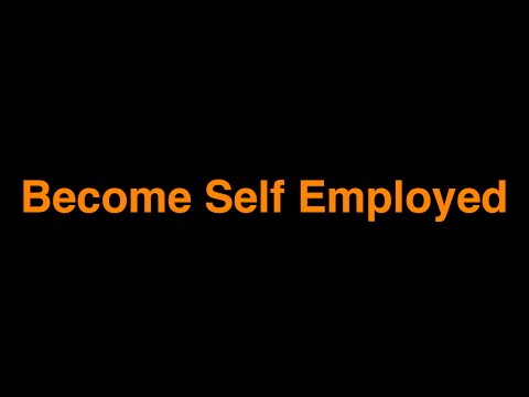 how to become self employed