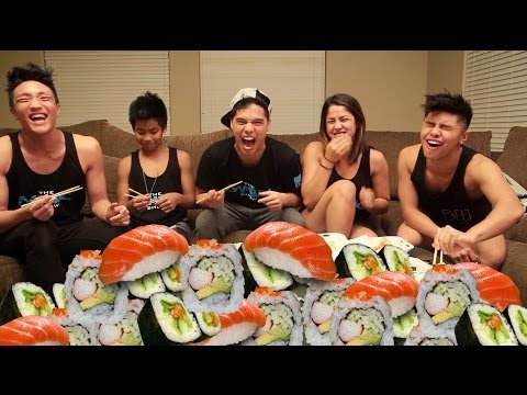 100 Pieces of Sushi in 10 Min CHALLENGE!