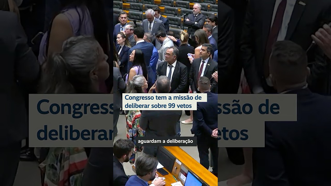 Congresso tem 99 vetos para deliberação #Shorts