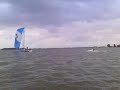 Waterski behind sailingboat