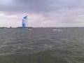 Waterski behind sailingboat