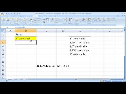 how to provide drop down values in excel