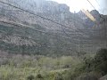 approaching montserrat by train catalonia spain