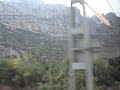approaching montserrat by train catalonia spain