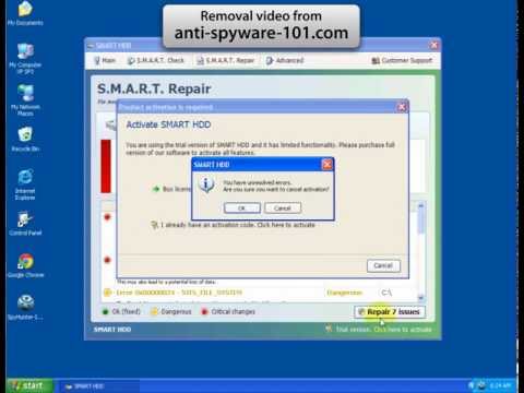 how to remove the s.m.a.r.t virus