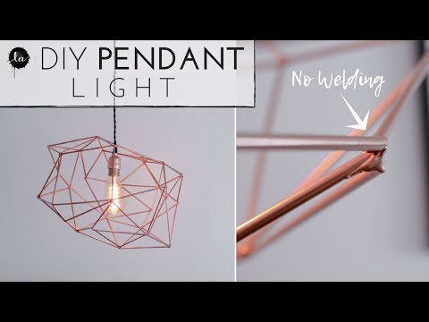 DIY Light Fixture | NO WELDING | Geometric Himmeli Light | Copper Decor