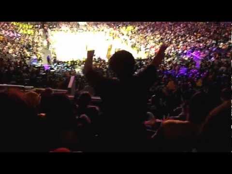 Lakers fan going crazy!