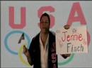 Christine is cheering for U. S. A.