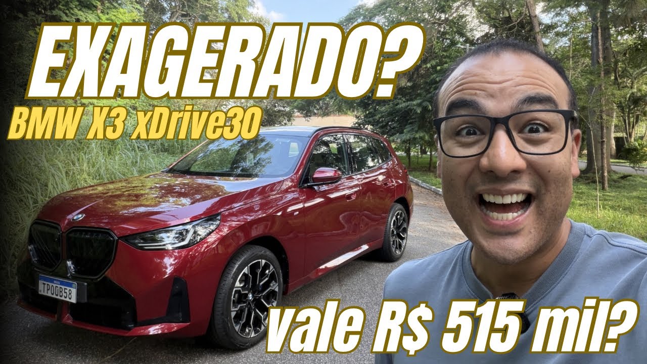 Novo BMW X3 COM MOTOR 2.0 por R$ 515 mil VALE A PENA?