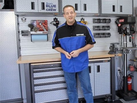 Garage. - Chris Duke from Motorz TV http://www.motorz.tv/ shows you how to do an extreme garage makeover using tools and Gladiator GarageWorks products available from ...