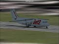 BAE146 landing at plymouth airport(u.k)