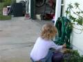 Ayiah playing outside