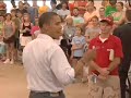 Obama Helps Out with Flood Relief in Quincy, IL