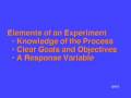 Philosophy of Experimental Design
