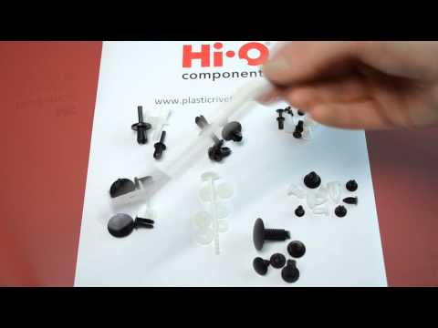 Hi-Q Components - Demonstration of Plastic Rivets and Clips