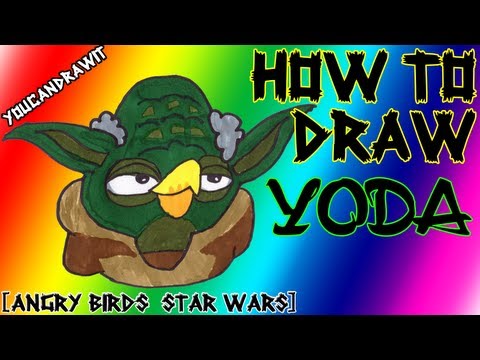 how to draw yoda