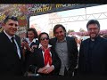 andr� manoukian et richard findykian, administrateur de la chambre de commerce et d'industrie franco-arm�nienne, visitent le pavillon arm�nien de la foire internationale de marseille 2008. andr� manoukian pr�sente son ouvrage 