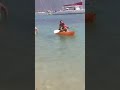 Ruben kayaking with Dianne on Graciosa island in the sea !
