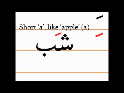 Учим персидский алфавит (краткий звук 'a', šab)