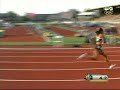 WORLD BEST SANYA RICHARDS wins her semifinal heat of the 400m dash in a time of 50.75 seconds at the 2008 United States Track and Field Trials with the top three athletes in the finals moving on to the Beijing Olympics in August.  In 2nd and 3rd in this heat are two other great athletes:  Dee Dee Trotter and Monique Henderson.  The NBC Sports crew is working in the booth with the great voice of Tom Hammond and the analysis and commentary by Ato Boldon and Lewis Johnson. Ed Eyestone, a former Olympian, also helps with the distance events and the great Dwight Stones handles the athlete interviews and the field events as only he can.