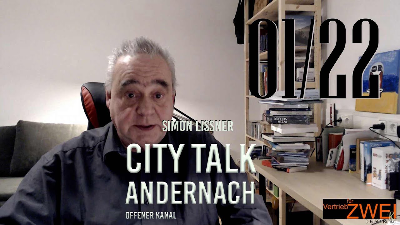 Simon Lissner stellt für die Januarausgabe des City Talk Andernach Bücher vor