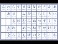 Japanese Alphabet (Hiragana)