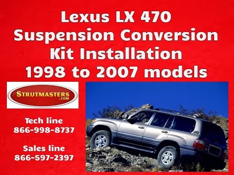 1998-2007 Lexus LX 470 With A Strutmasters Air Suspension Conversion (Front and Rear Install Video)