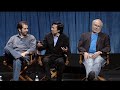 Moderator John Young (Writer, Entertainment Weekly) asks Chevy Chase (Pierce Hawthorne) and Ken Jeong (Señor Chang) about their first impressions of Community's script. Chevy and Ken show us their comedic side on stage.