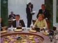 George Bush Gives Angela Merkel Massage