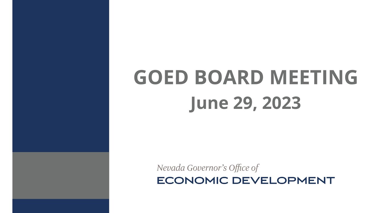 GOED Board Meeting - June 29, 2023