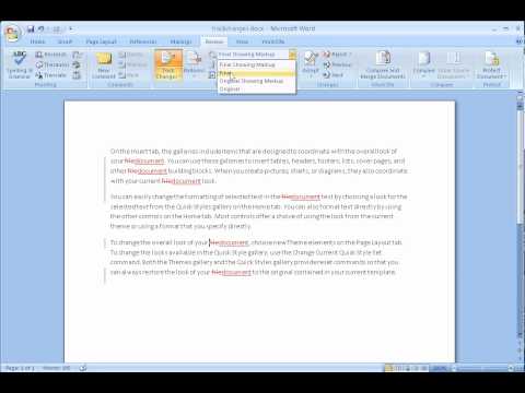 how to remove track changes in word