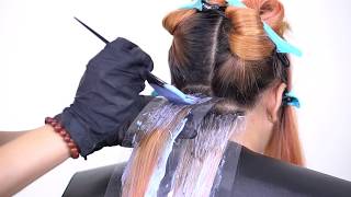 Lavox Nano Complex – Kỹ Thuật Nhuộm Ombre Ash Green Trên Nền Tóc Đỏ Hồng