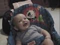 baby laughs and giggles at hiccups