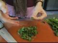 How to Make Falafel : How to Chop the Cilantro and Mint